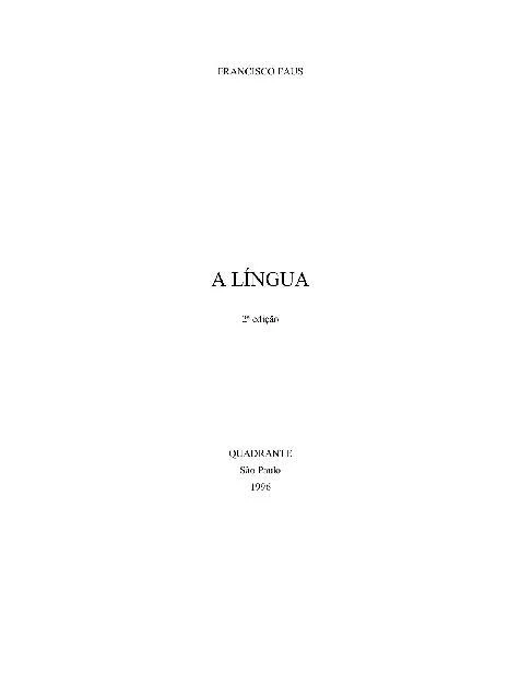 A Língua