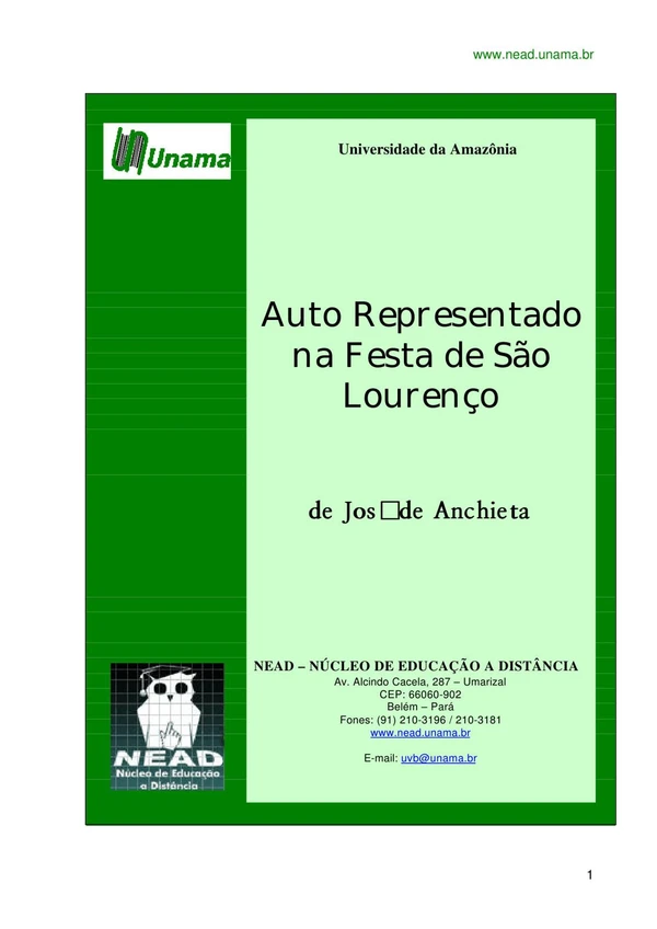 Auto Representado na Festa de São Lourenço