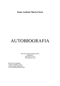 Autobiografia Santo Antônio Maria Claret