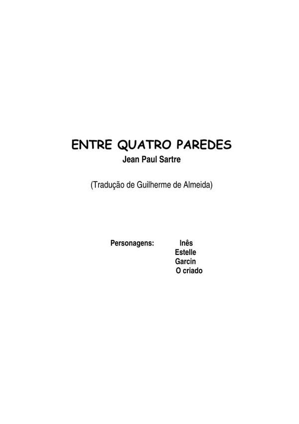 Entre Quatro Paredes