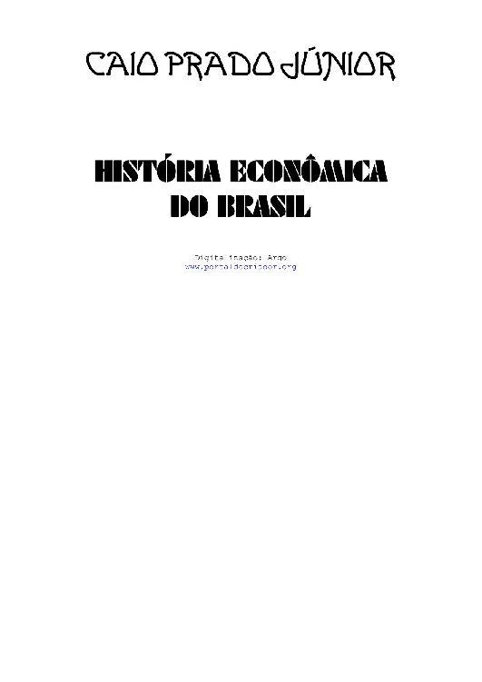 História Econômica do Brasil