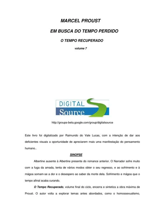 O Tempo Recuperado