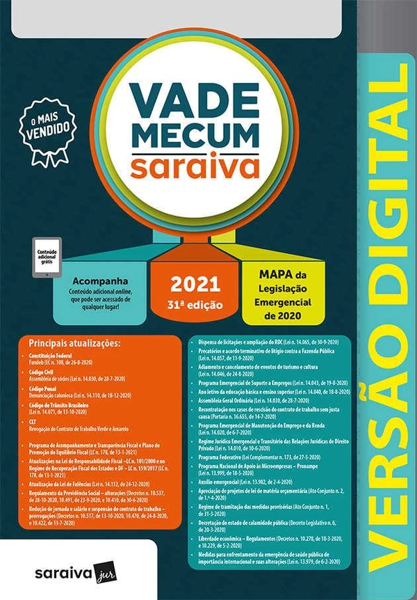 Vade Mecum Saraiva - Tradicional - 31ª Edição 2021